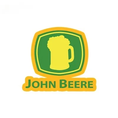 JOHN BEERE, cerf buvant de la bière Sticker