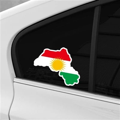 Kurdistan Kurds Map Sticker pour la fenêtre de la voiture
