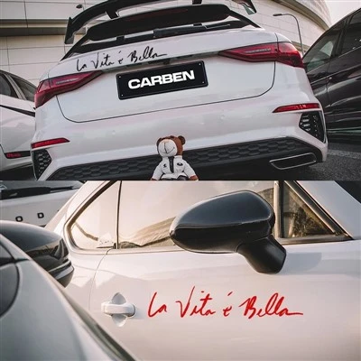 La vita e Bella Reflective Car Stickers