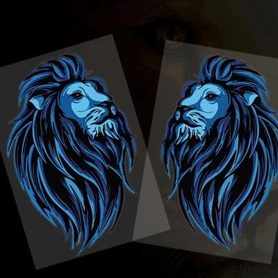 Autocollant de fenêtre de voiture réfléchie du lion