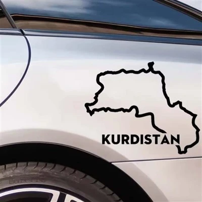 Carte du Moyen-Orient Aperçu des autocollants de voiture en vinyle