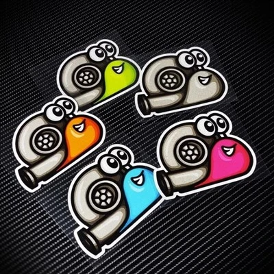 Autocollants de motocross escargots turbo anime drôle de drague