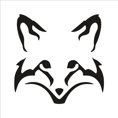 Décalcomanies de moto mignon visage de renard