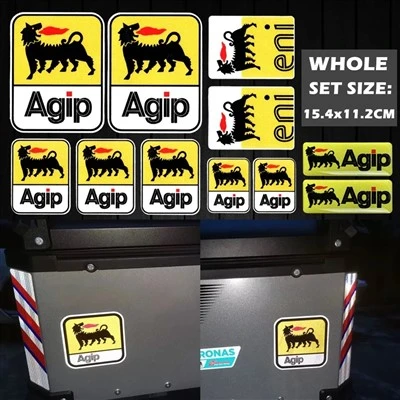 Autocollants de moto AGIP ENI Huile pour moto