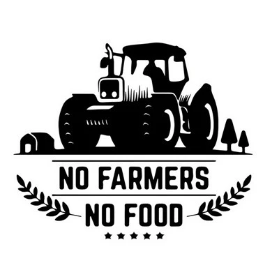 Pas d'agriculteurs sans autocollant pour pare-chocs