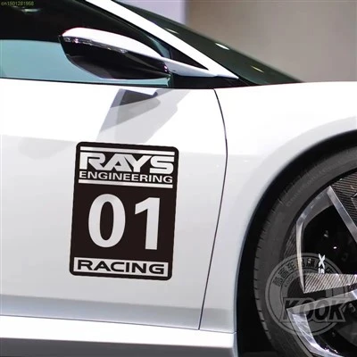 Rayons n ° 1 décalcomanies autocollants de voiture de course pour la porte