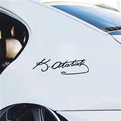 Signature ATaturk Creative Car Sticker Vinyl Écran