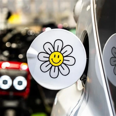 Souriants Chrysanthemum Face Motorcycle Stickers