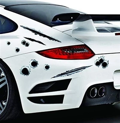 Autocollant Trous De Balles Voiture