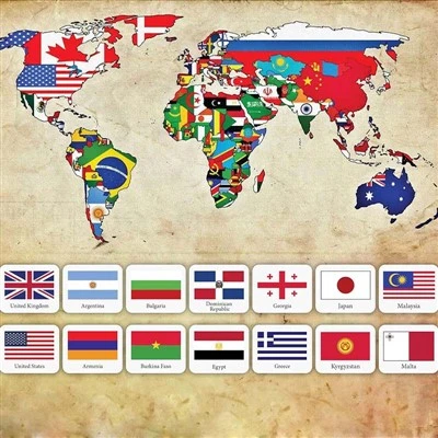 Autocollant drapeau national des étudiants
