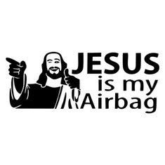 Jésus est mon autocollant en vinyle personnalisé à l'airbag