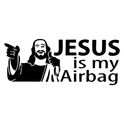 Jésus est mon autocollant en vinyle personnalisé à l'airbag