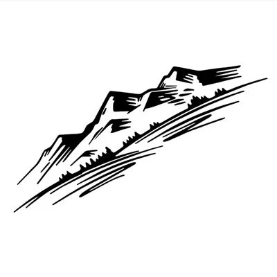 Decal de Tree Mountain pour la voiture et le camping-car