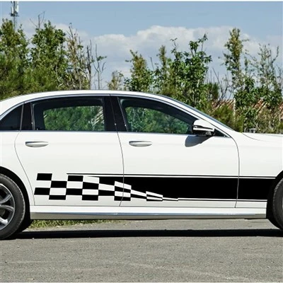 Vinyle Noir Racing Stripes Décalcomanies Carrosserie
