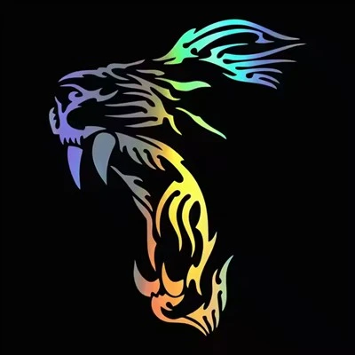 Secal de vinyle drôle de lion étanche