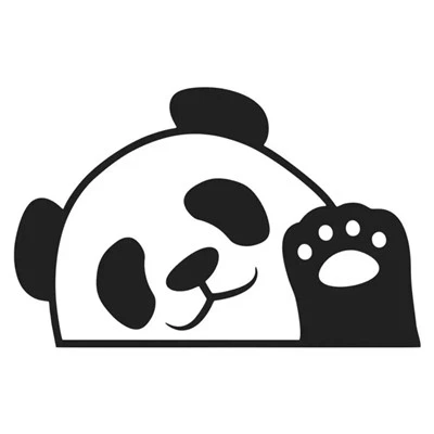 Autocollants de voiture Panda Peeking imperméable