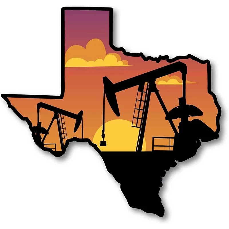 Texas Map Flag Adhesive Vinyl Sticker